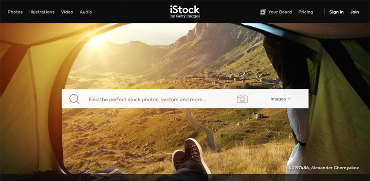 iStock photo sharing site