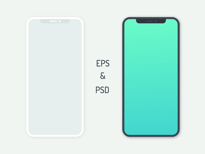 iphone x psd & eps