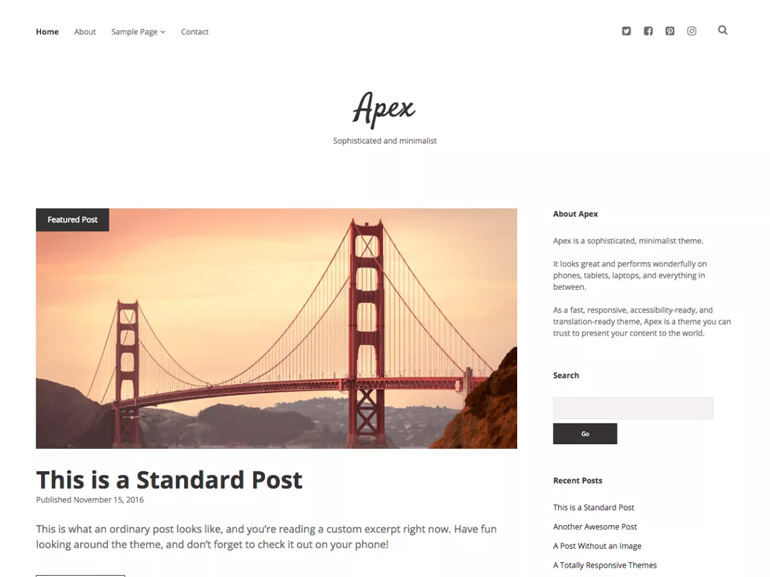 elegant wordpress blog themes