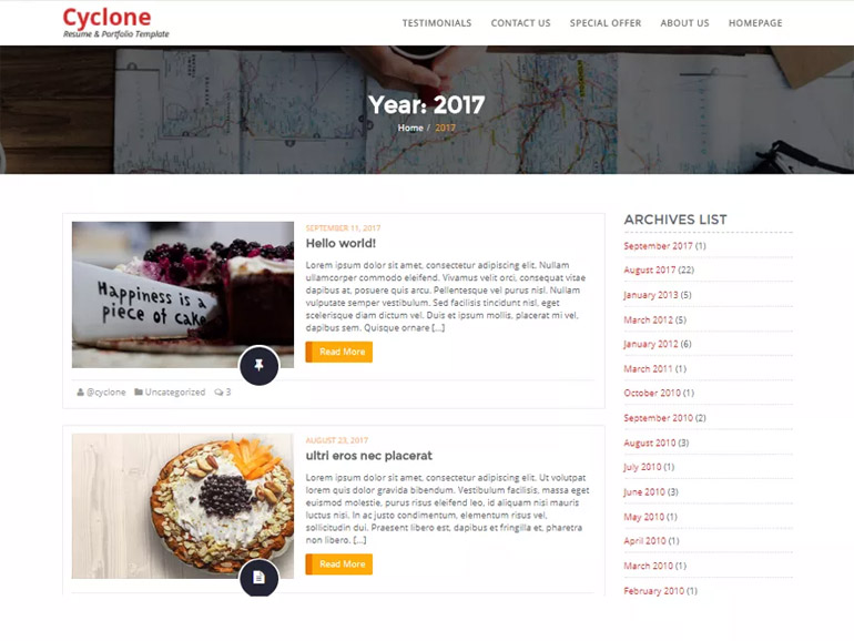 blog wordpress themes simple