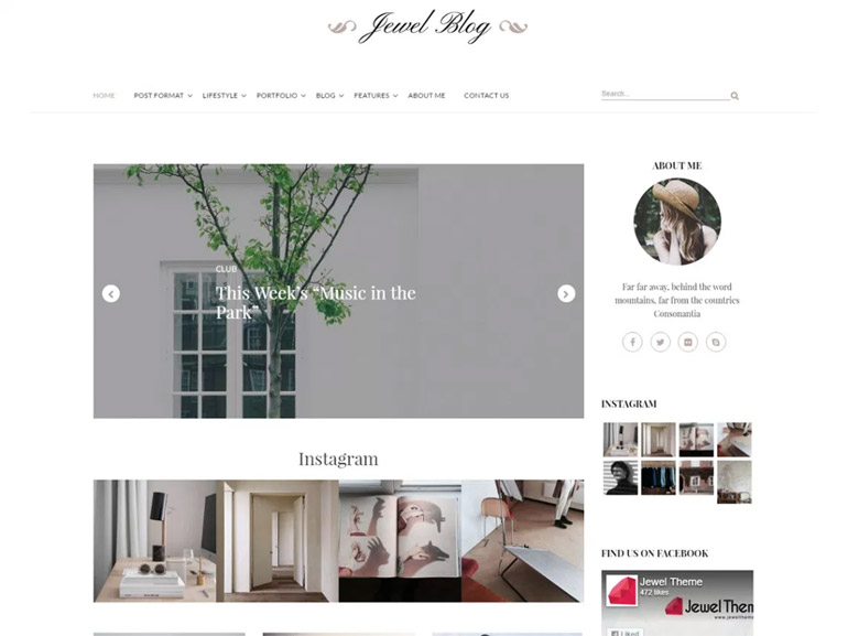 wordpress jewel blog themes