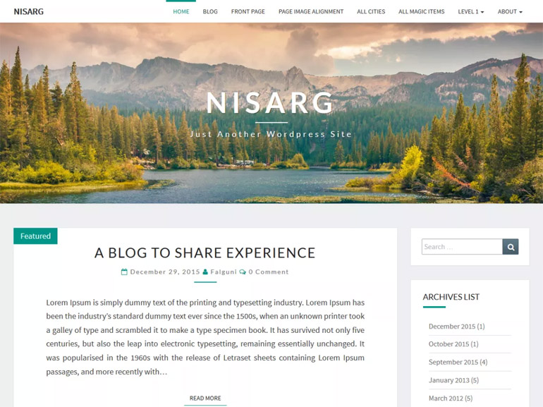 free minimal wordpress blog themes