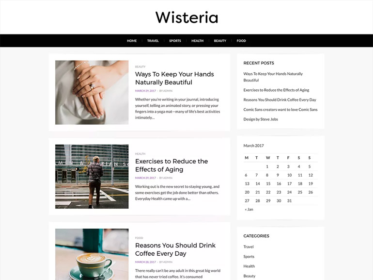 clean and simple wordpress blog themes