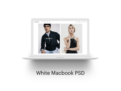 White Macbook PSD