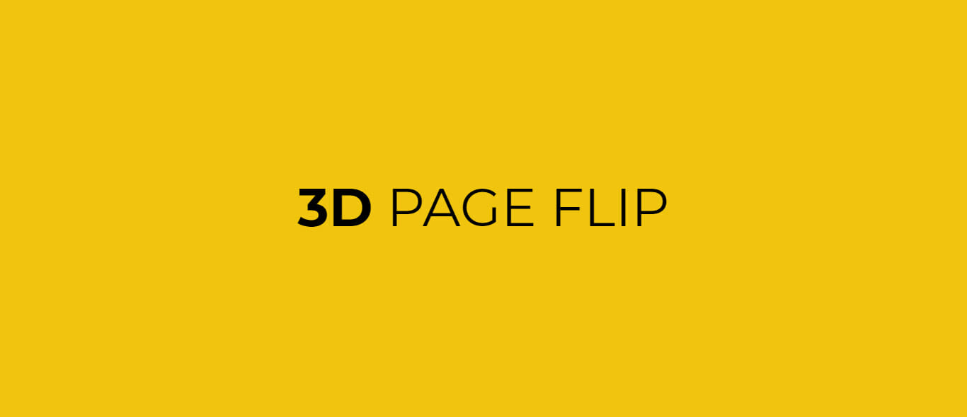 3D Page Flip Transition