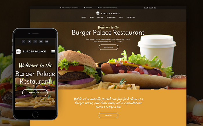 Fast Food Restaurant Responsive WordPress Theme