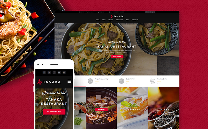 Japanese Restaurant Responsive WordPress Theme