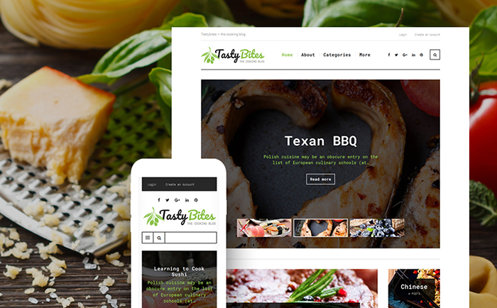 Food Blog Responsive WordPress Theme