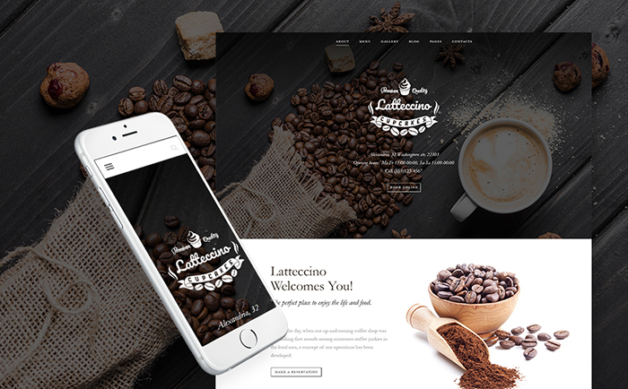 Coffee Shop Responsive WordPress Theme