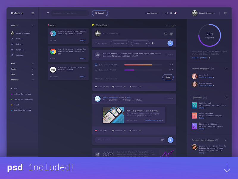 Dashboard UI design