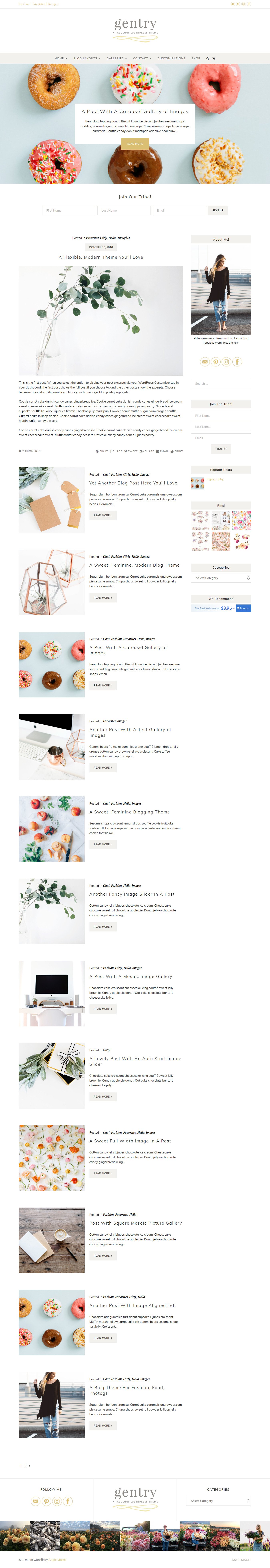 Gentry Feminine WordPress Theme