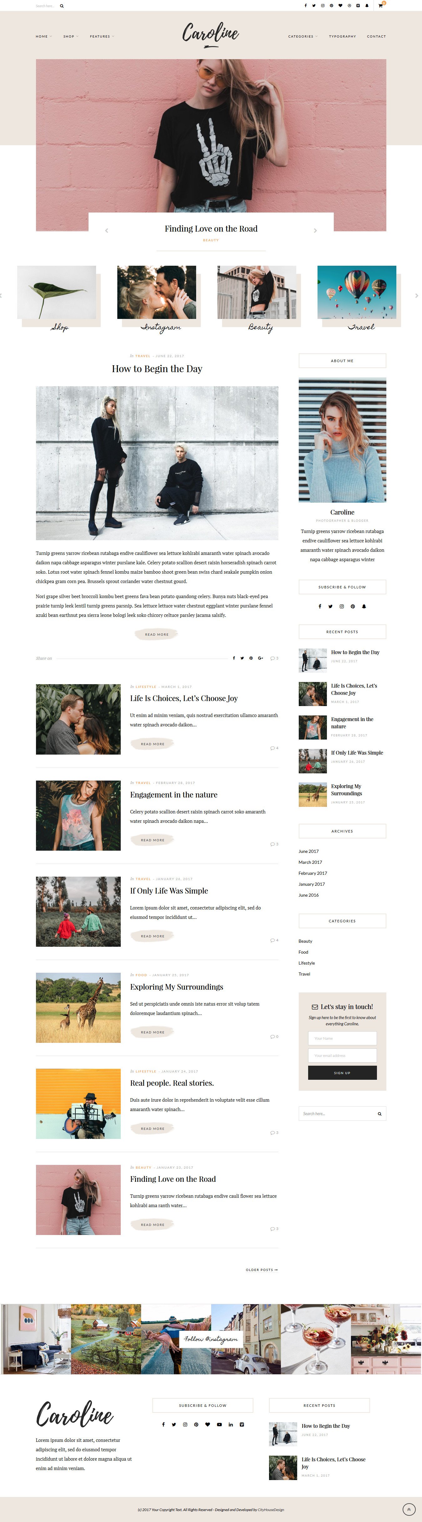 Caroline A WordPress Blog Theme