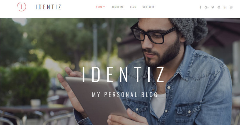 Identiz Personal Portfolio Website Template