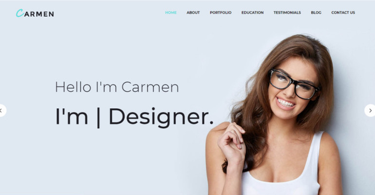 Carmen Personal Profile Website Template