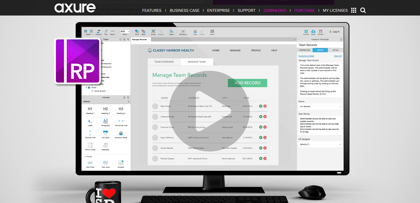 Prototypes, Specifications, and Diagrams in One Tool Axure Software