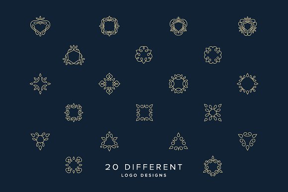 minimal monogram graphics