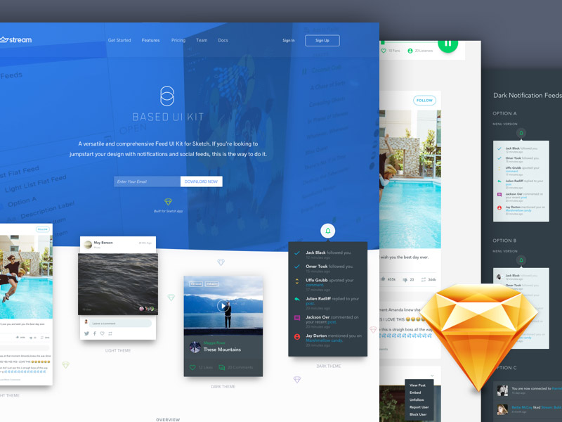 Based UI Kit for Sketch : Free