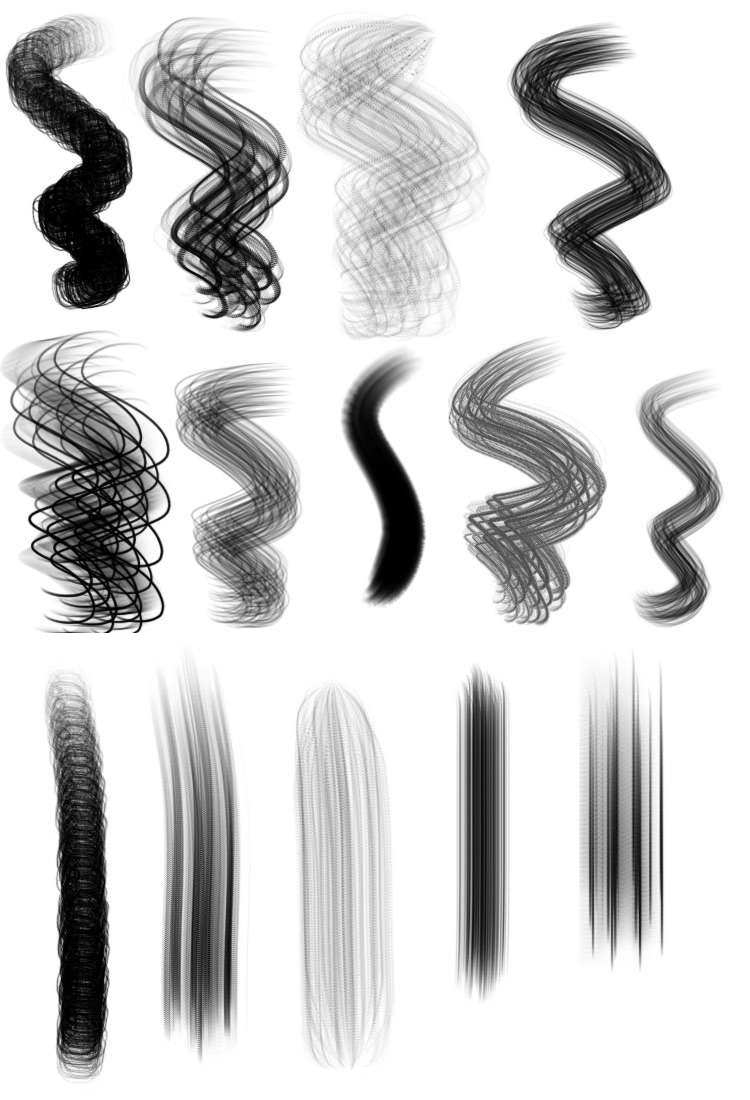 free hair brushes procreate