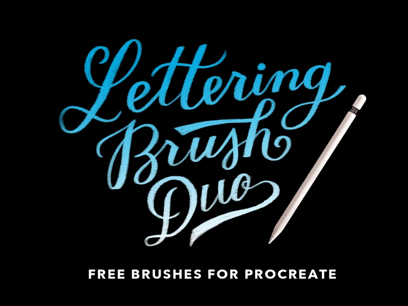 procreate free lettering brushes