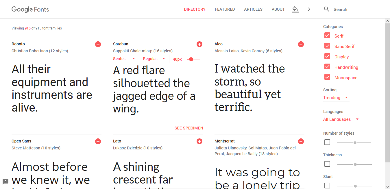 Google Fonts Combination