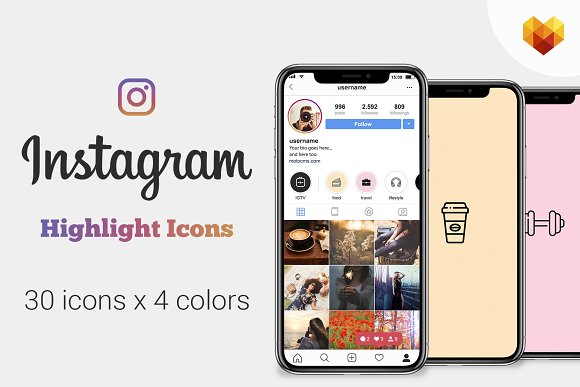 Instagram Highlights Icons