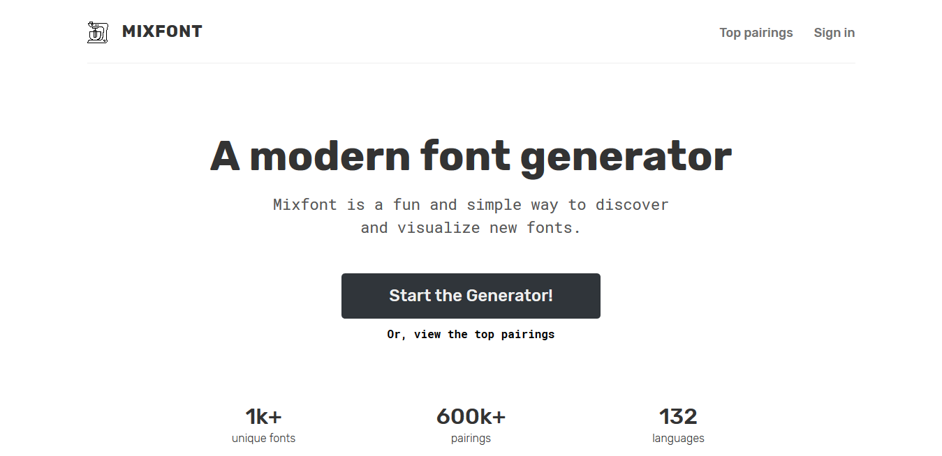 A modern font pairing tool