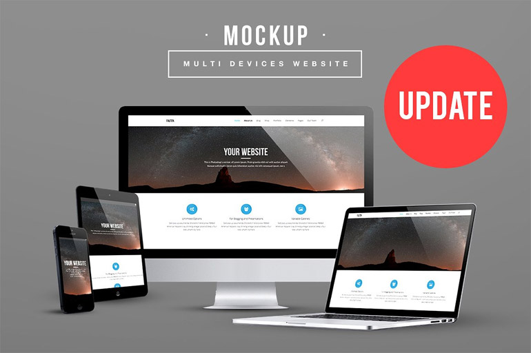 Multi Devices Website Mockup