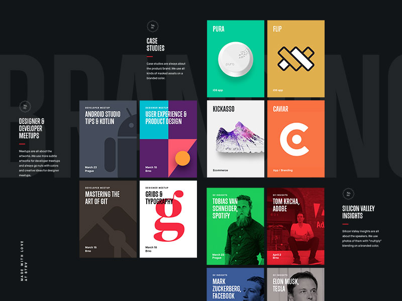 grid ux web designs