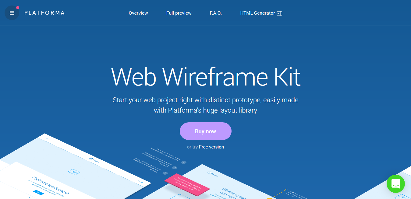 Platforma Web Wireframe Kit