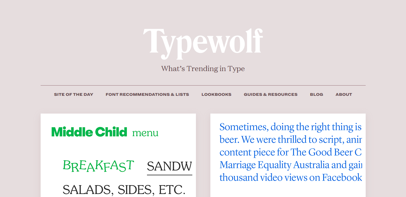 What’s Trending in Type · Typewolf