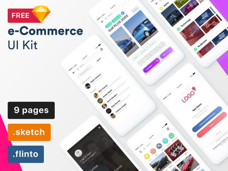 eCommerce sketch UI Kit