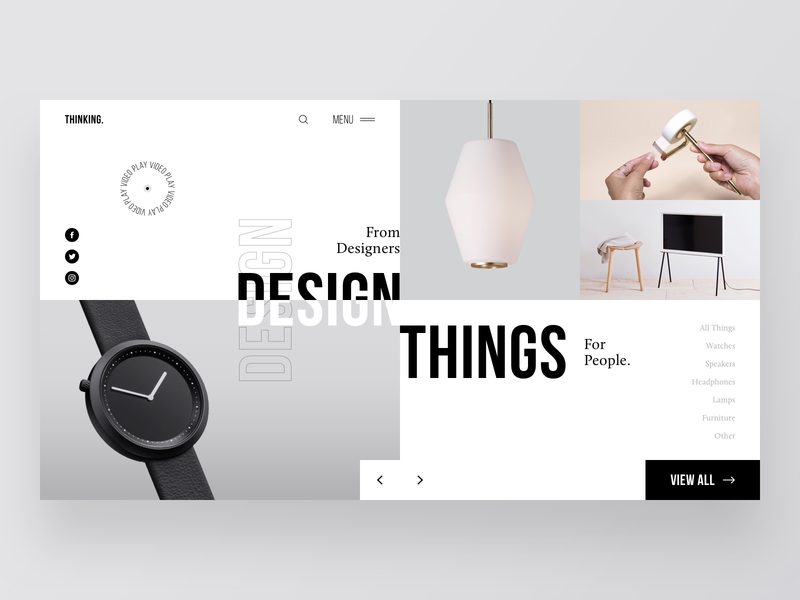 grid homepage design