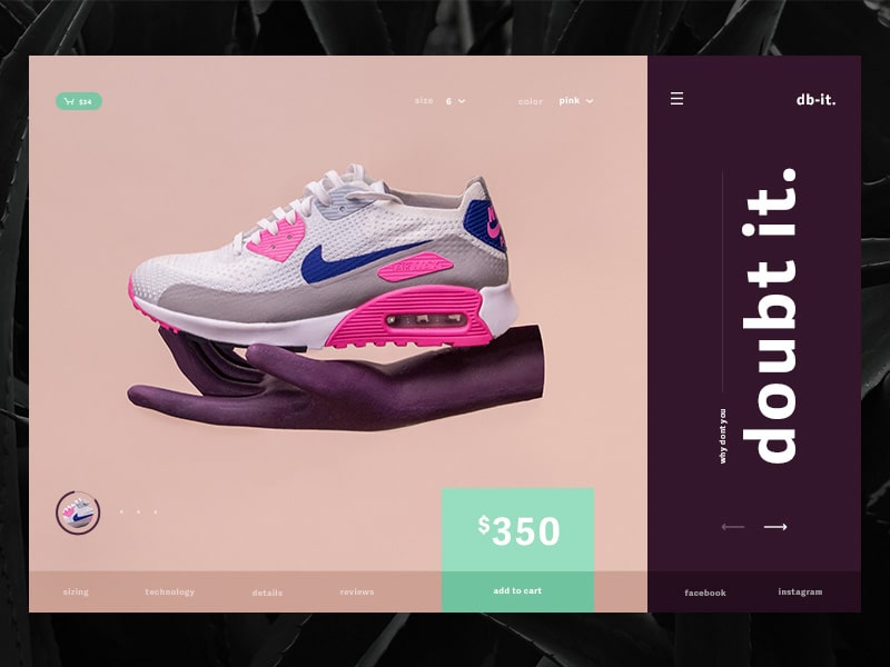 footwear website design