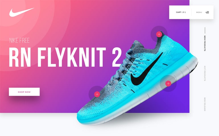 Footwear Landing page Design