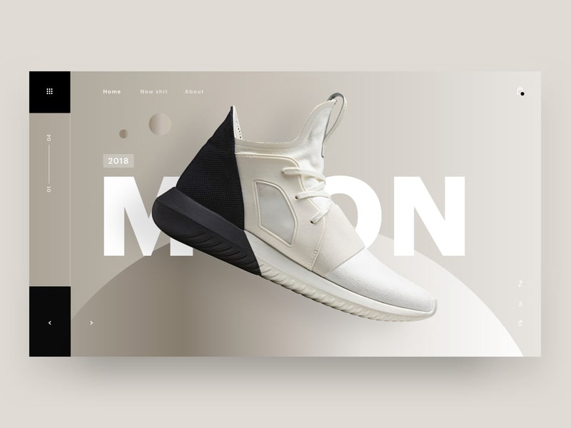 Moon show web UI Design