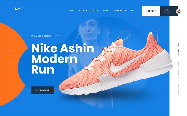 Nike E-commerce website design