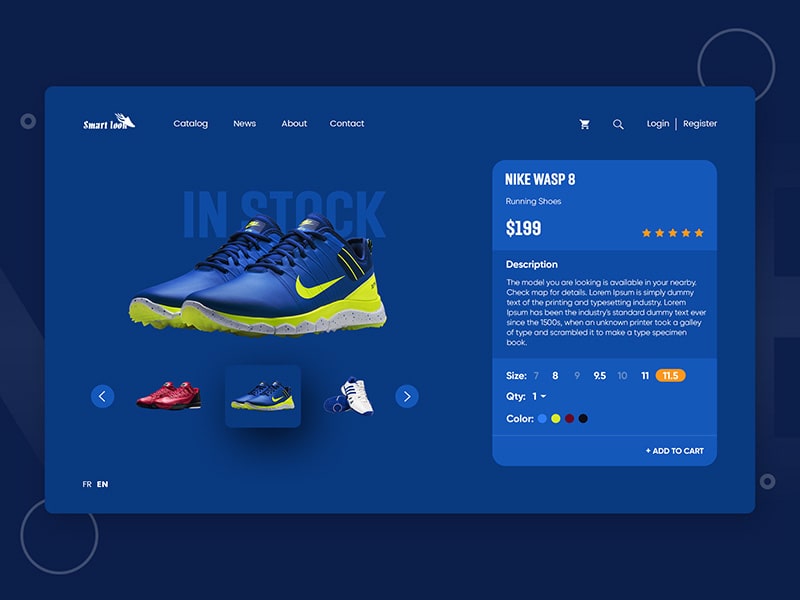 Shoe website design