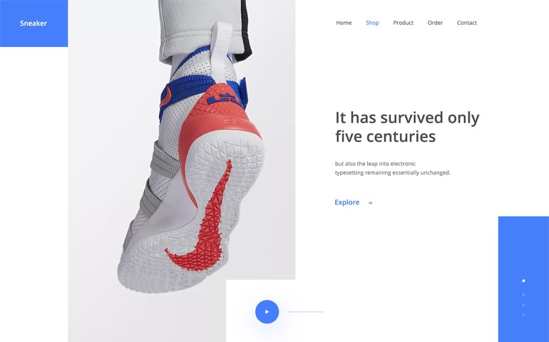 Sneaker- Homepage Design