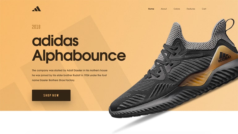 Sneakers Landing page