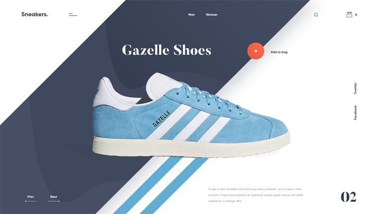 Sneakers Web UI Design