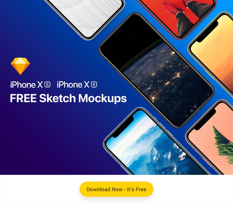 sketch iphone x mockup free