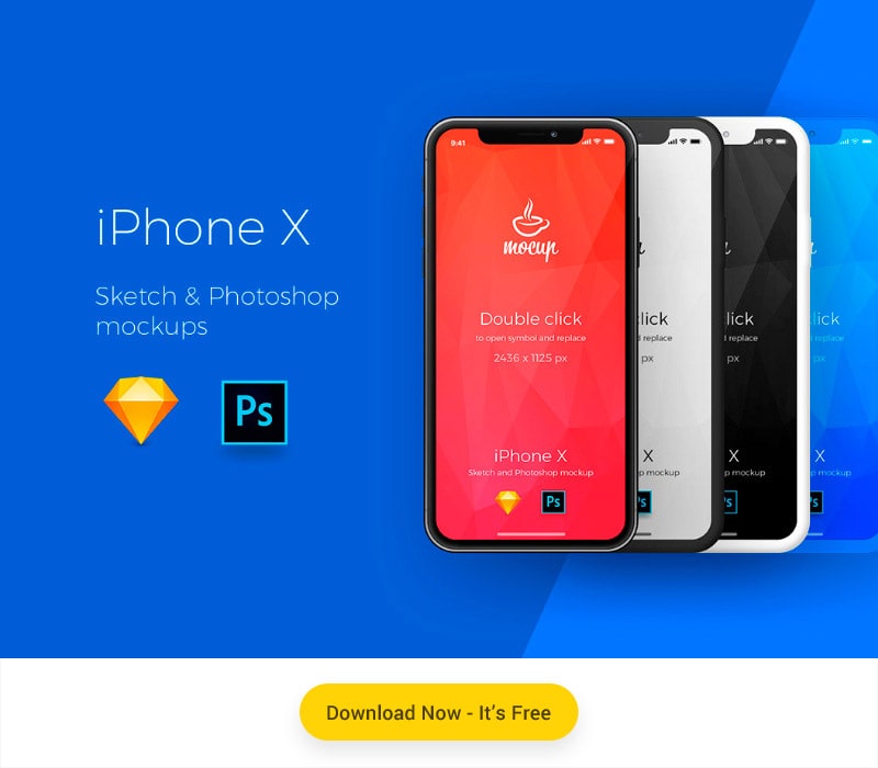 iphone x mockup sketch
