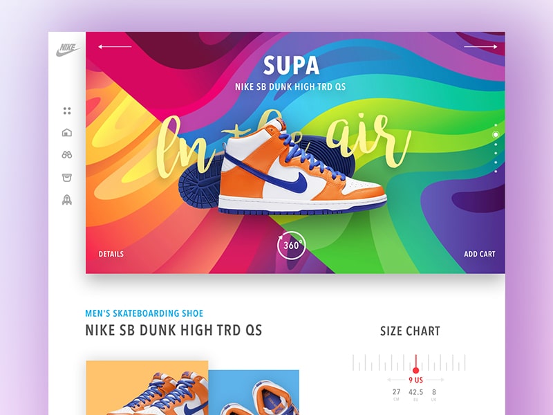 Nike Supa web design Concept