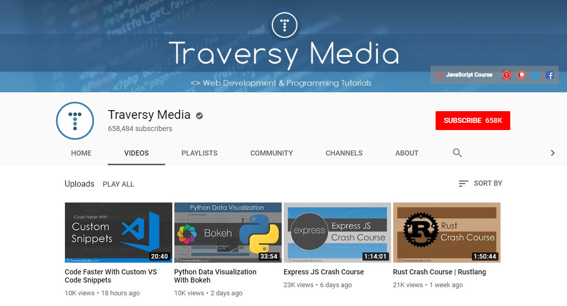 Traversy Media Learn Web Design and Development