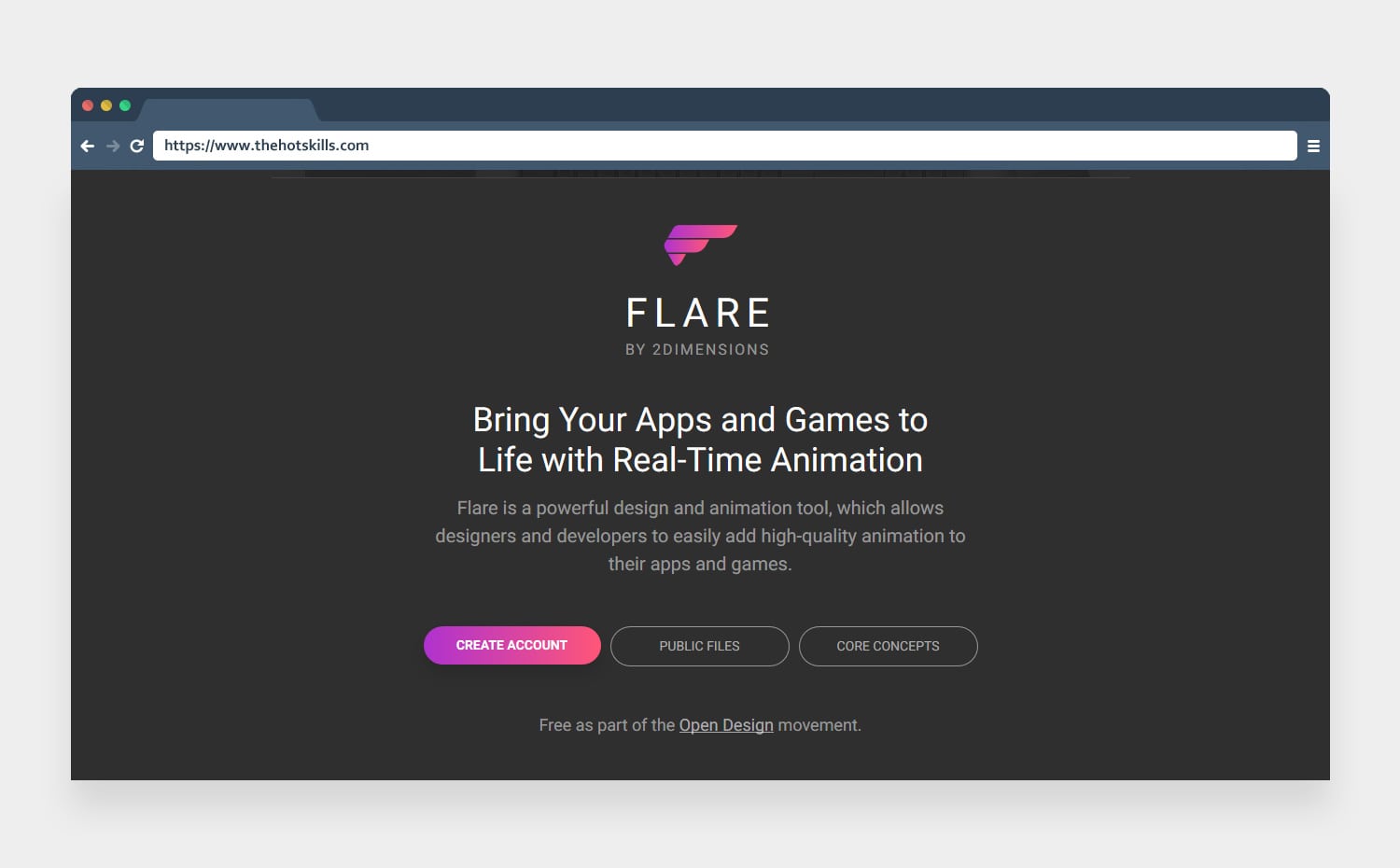 Flare powerful design and animation tool