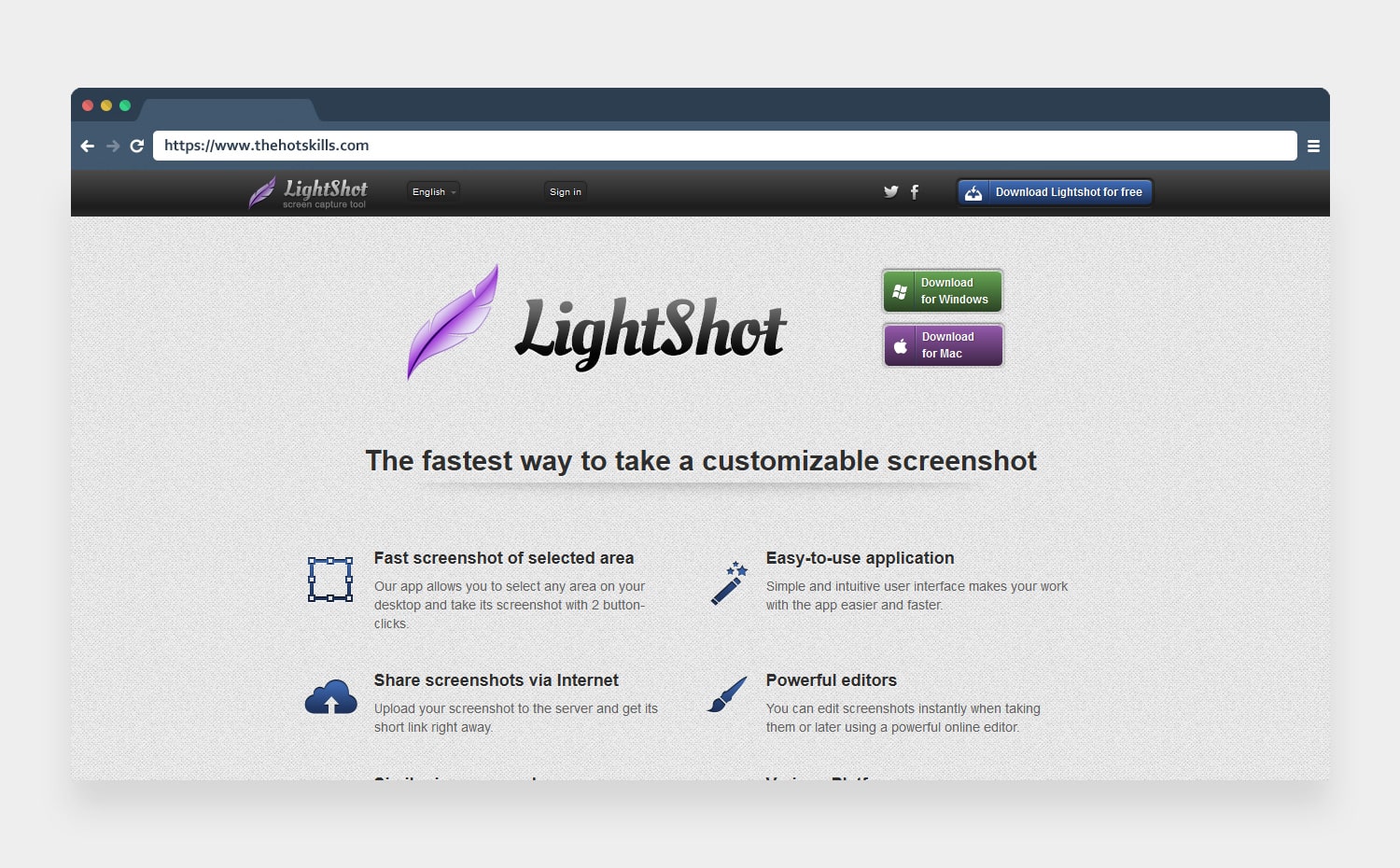 Lightshot screenshot capturing tool