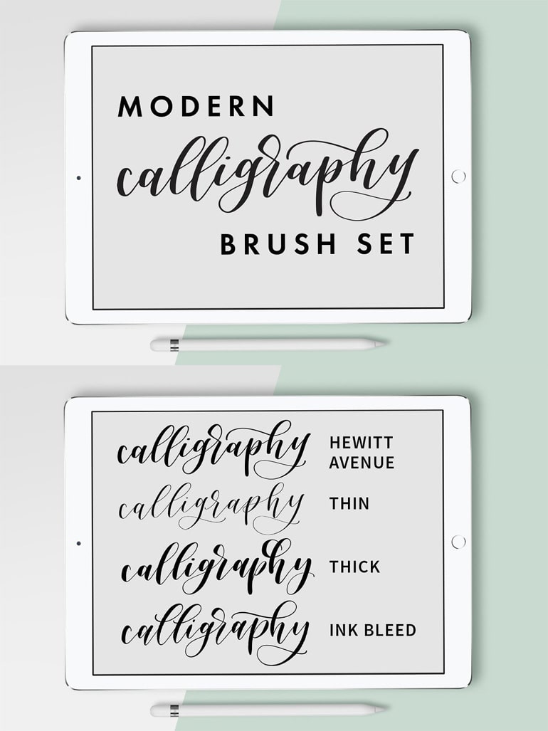 calligraphy brushes for procreate free download