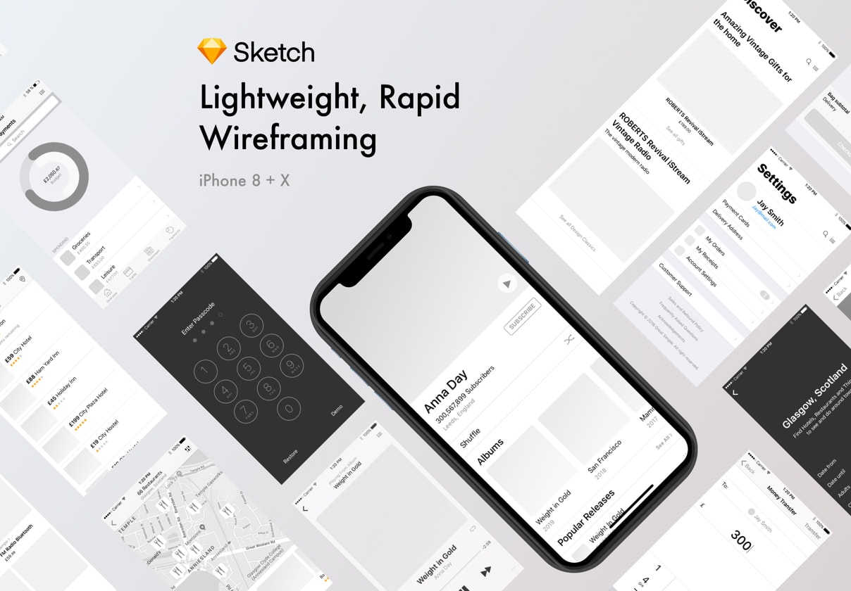 wireframe kits for sketch