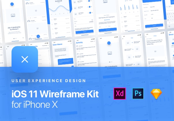 iOS 11 Wireframe Kit