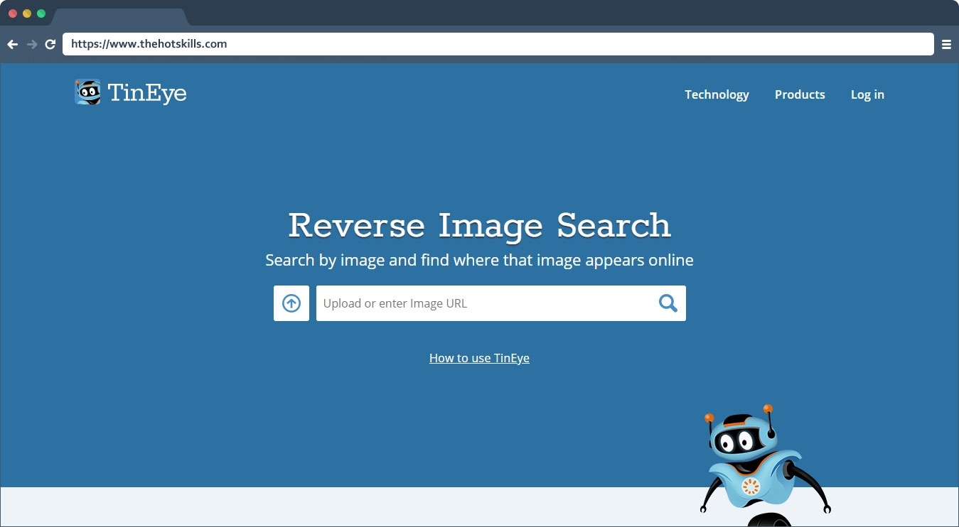 tineye image searching tool